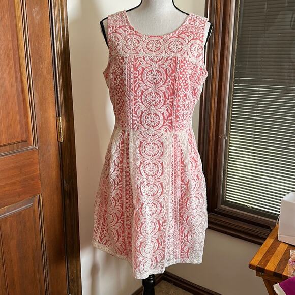 Altar'd State | Lace Sleeveless Fit and Flare Dress Size L - Picture 1 of 14